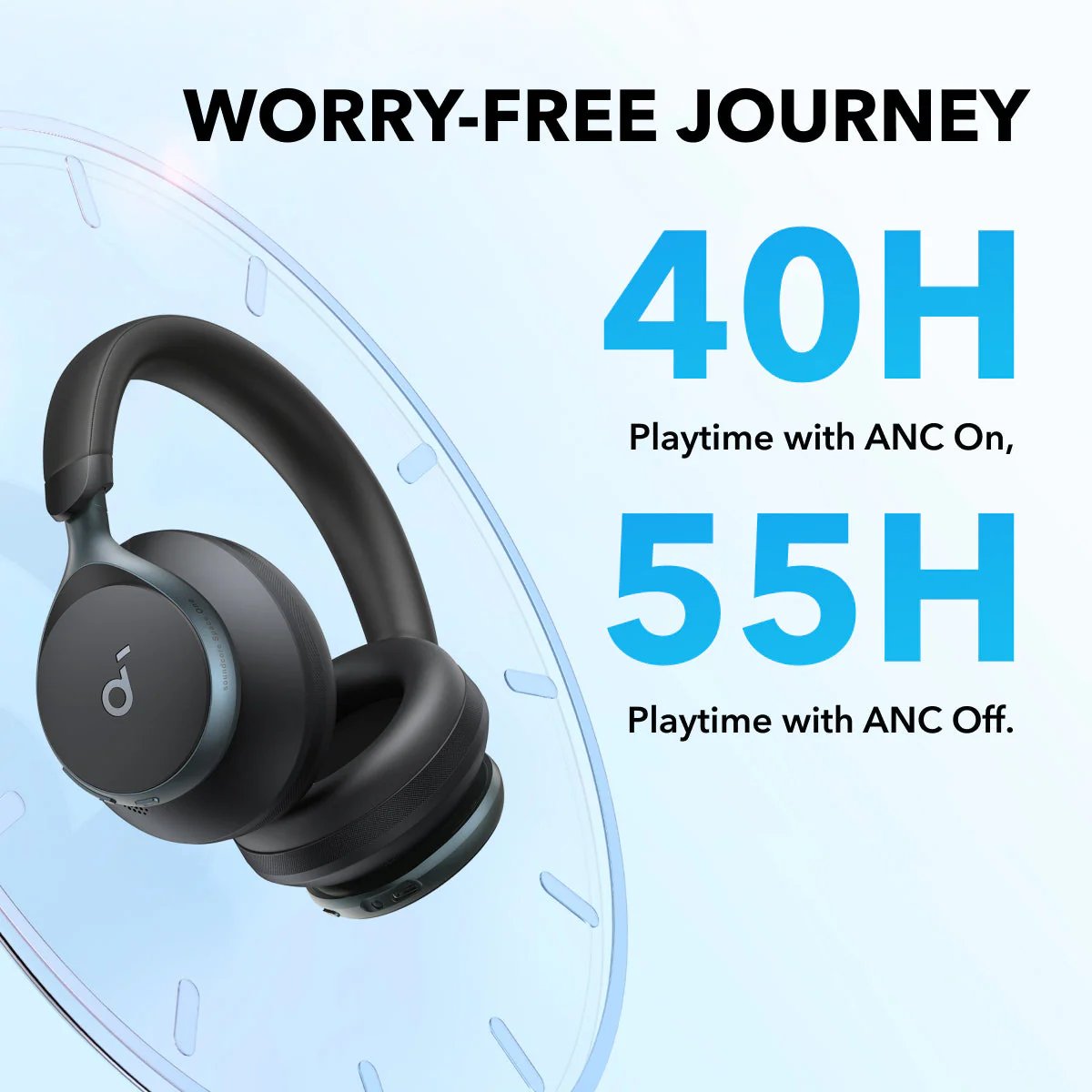 New Original Soundcore Space One Pro Adaptive Active Noise Cancelling Headphones Driven by 6 Mics Super Foldable Design Hi-Res image