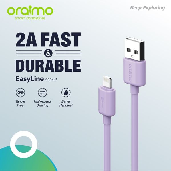 Oraimo Easyline 1M 2A Lightning Cable's images