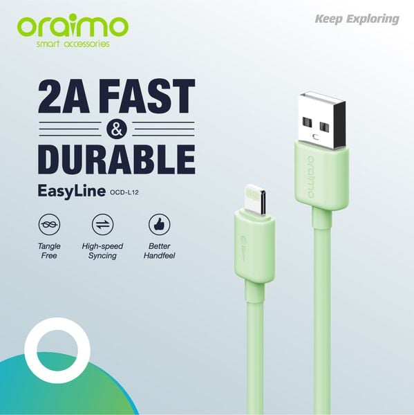 Oraimo Easyline 1M 2A Lightning Cable's images