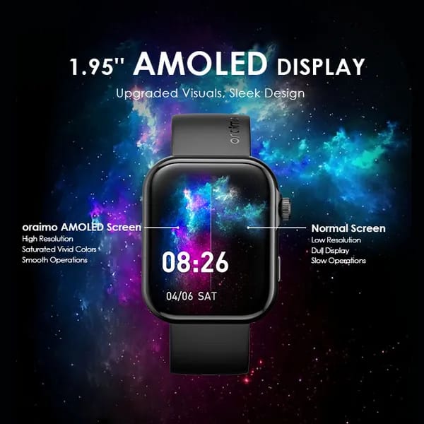 Oraimo Watch ES 2 1.95″ AMOLED IP68 Smart Watch image