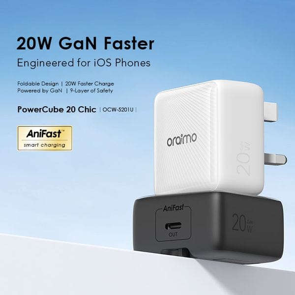 Praimo PowerCube 20 Chic 20W GaN Wall Charger Kit with Type-C to Type-C Cable's images
