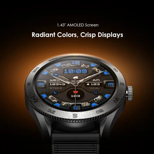 Oraimo Watch Nova RN 1.43'' Amoled Rotating Bezel Control Smart Watch image