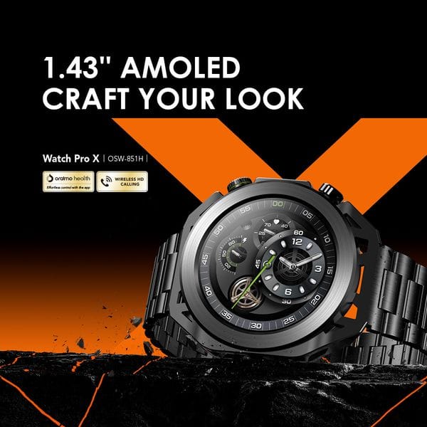 Oraimo Watch Pro X 1.43'' Amoled IP68 Smart Watch's images