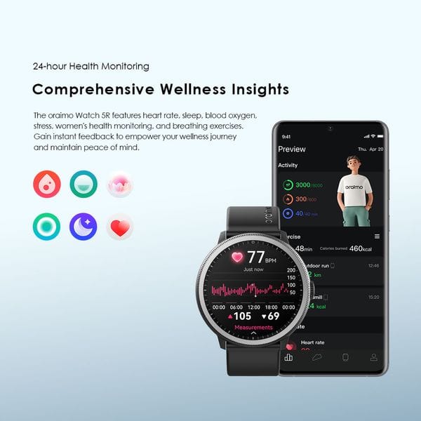 Oraimo Watch 5R 1.43'' Amoled IP68 Smart Watch's images