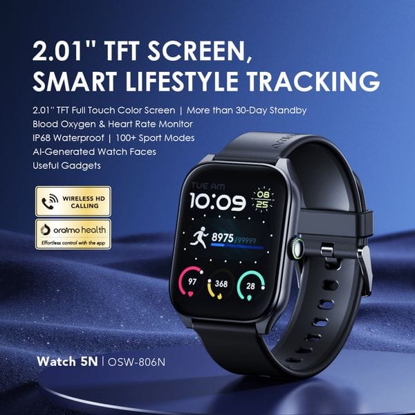 Oraimo Watch 5N 2.01'' TFT IP68 Smart Watch's images