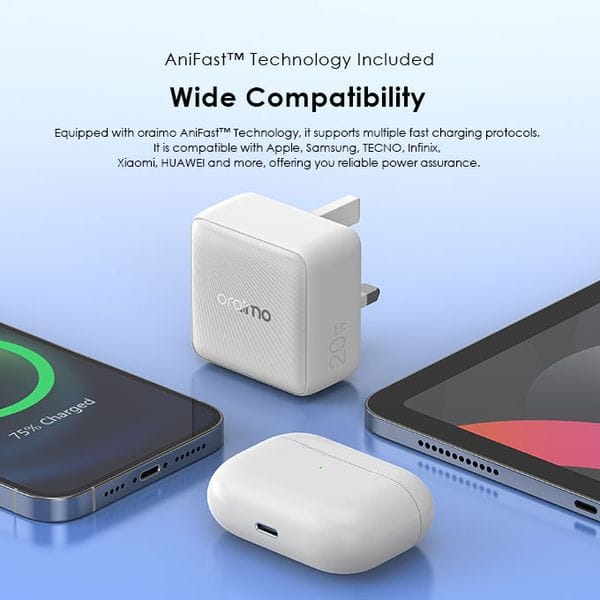 Praimo PowerCube 20 Chic 20W GaN Wall Charger Kit with Type-C to Type-C Cable's images