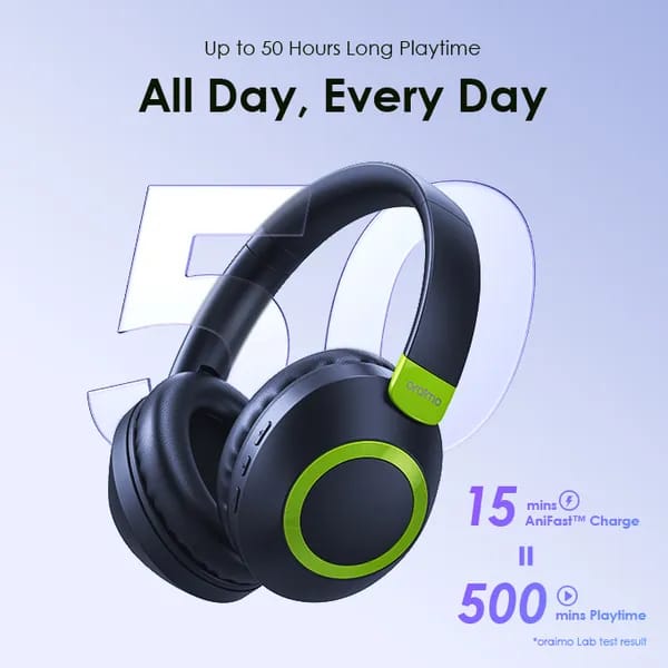 Oraimo BoomPop2S ENC Over-Ear Wireless Headphones image