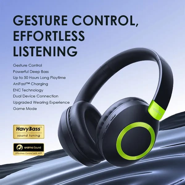 Oraimo BoomPop2S ENC Over-Ear Wireless Headphones image