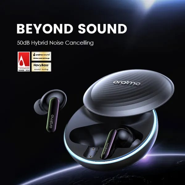 Oraimo SpaceBuds Hybrid ANC True Wireless Earbuds Customized Voice Prompt image