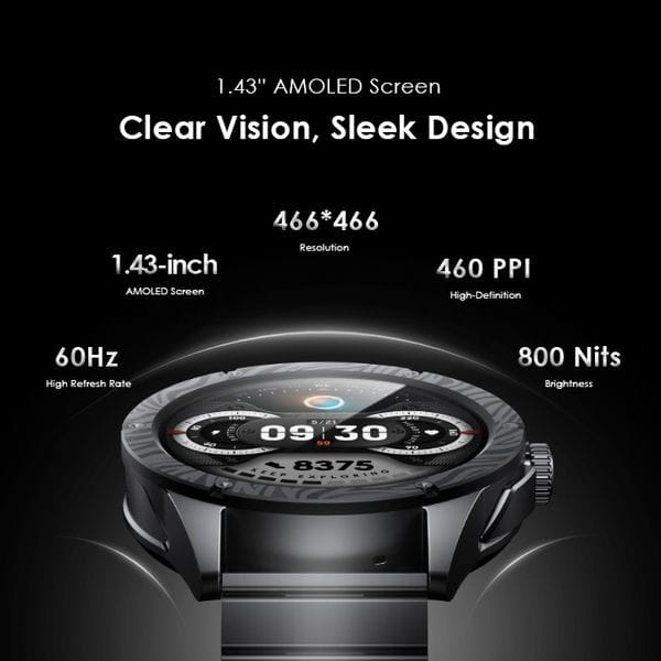 Oraimo Watch Pro NT 1.43" AMOLED AI Powered Smart Watch's images