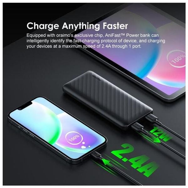 Oraimo Toast 10 Flash 10000mAh 12W Power Bank's images