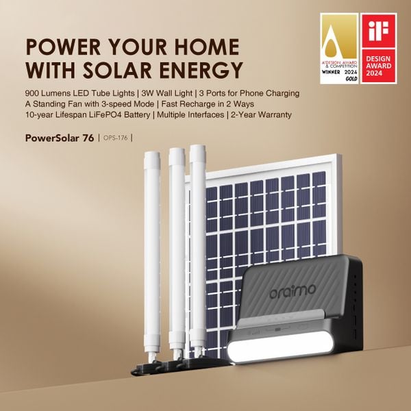 Oraimo PowerSolar 76 15W Solar Home Power System's images