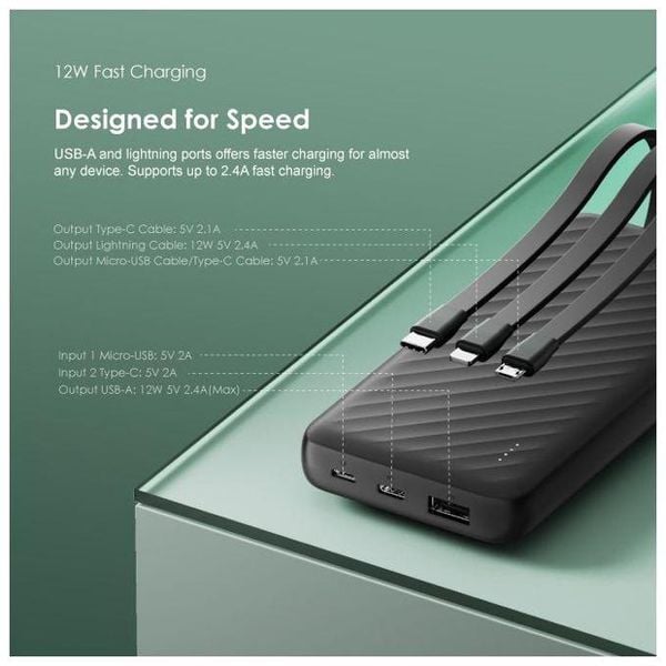 Oraimo Slice Link 10000mAh 12W Power Bank's images