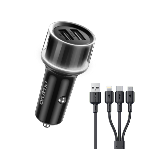 Oraimo Highway 15 15.5W Car Charger with 3-in-1 Cable's images