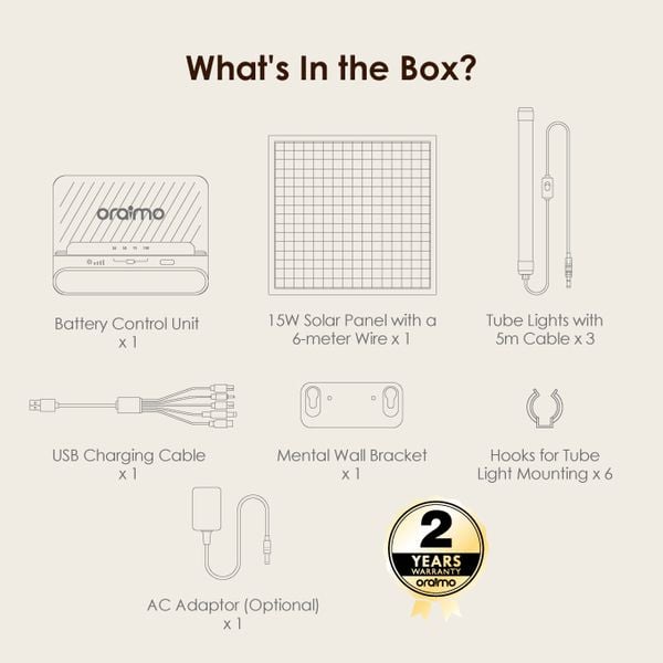 Oraimo PowerSolar 76 15W Solar Home Power System's images