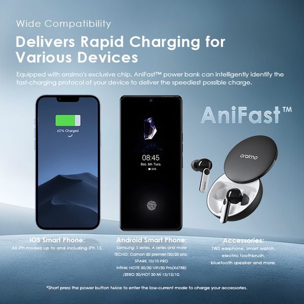 Oraimo Traveler 15 Flash 20000mAh 15W Power Bank's images