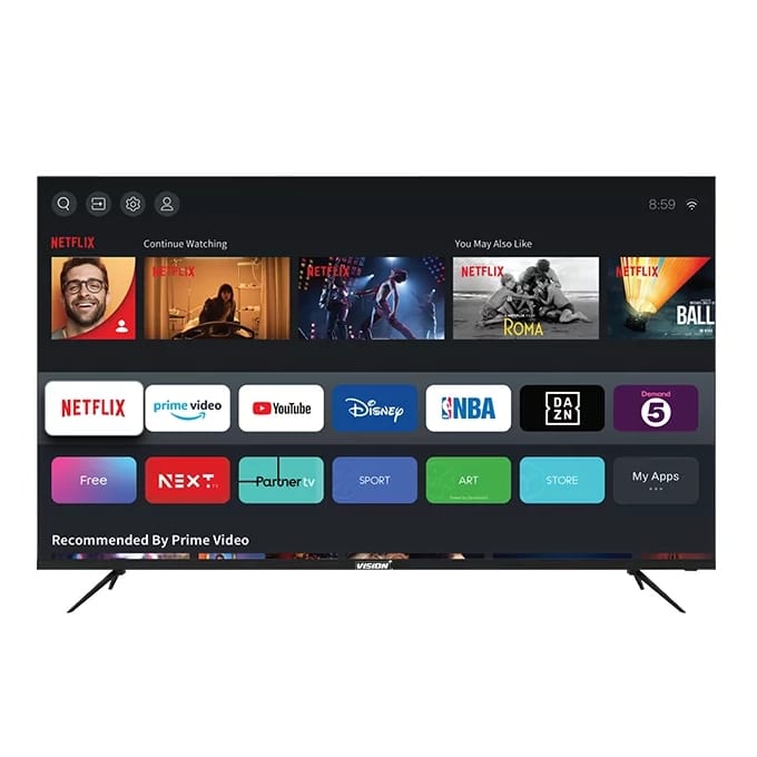 Vision Plus 65″ 4K Frameless V+ OS Smart TV's images