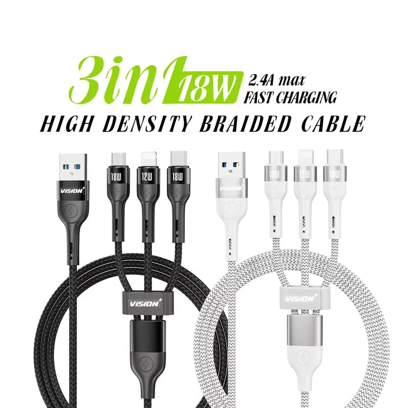 Vision Plus 3 In 1 Cable 1 M's images