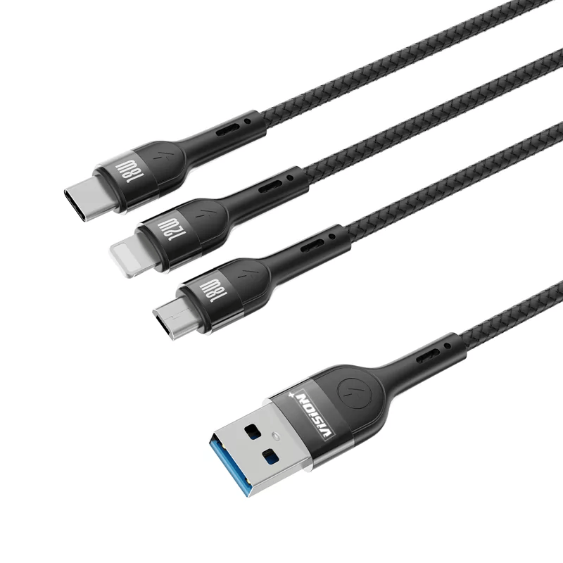 Vision Plus 3 In 1 Cable 1 M's images