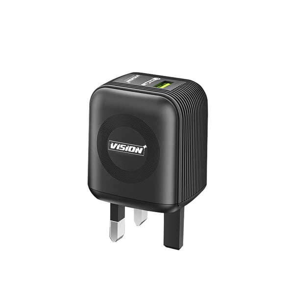 Vision Plus Fast Charger With USB C Cable Black