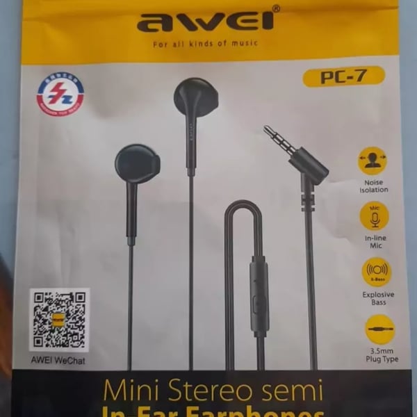 Vision Plus Sterio In-Ear Earphones (Extra Comfort) Black