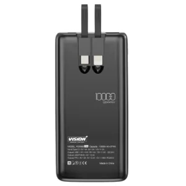 Vision Plus Digital Display Power Bank 10000mAh Black